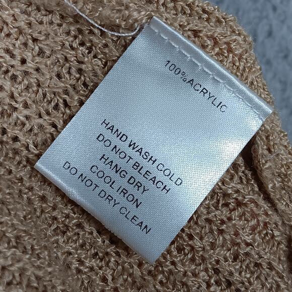 MOD REF Ribbed Knit Pants Nude Size Medium High Rise Crop Length Elastic Waist - Picture 13 of 14